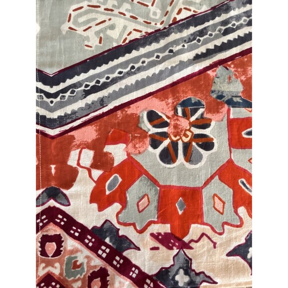 Anthropologie Risa Cotton Shower Curtain Boho Fall Multi-Color Neutrals 72x72 - Picture 12 of 16